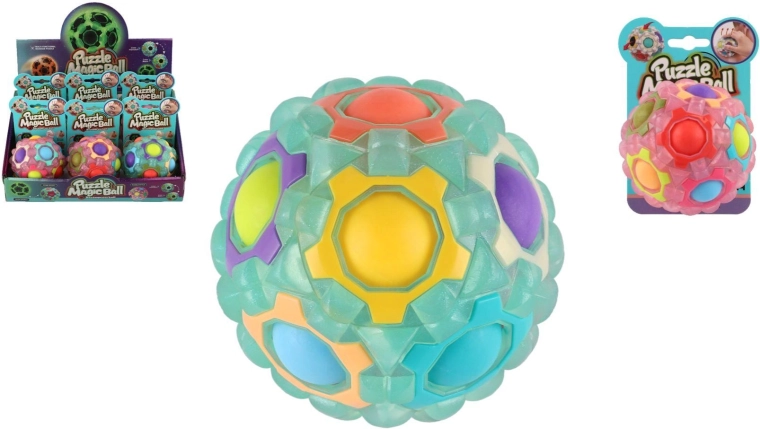 Glow-in-the-dark anti-stress massage ball 7 cm