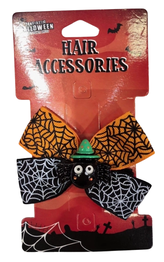Halloween hair clip spider and bow