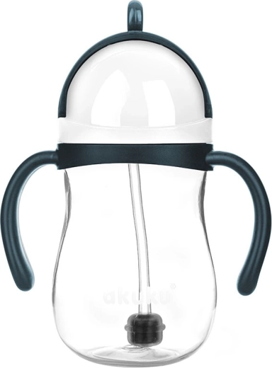 Magic bottle with straw and weight 280 ml white