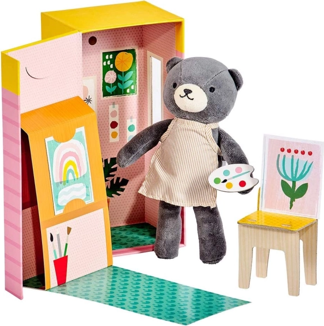 Плюшена мечка в художествено студио PETIT COLLAGE