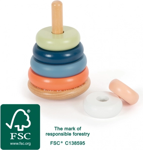 Small Foot нанизваща кула Arctic от FSC дърво