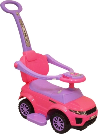 Baby Mix 3-in-1 children's ride-on with guiding handle, pink