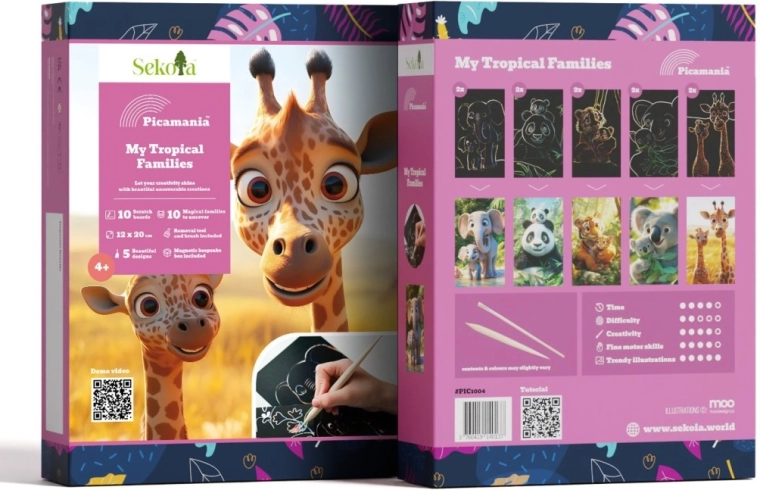 10 scratch pictures featuring exotic animals