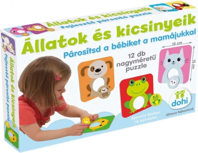 Dohany baby insert puzzle animals with babies