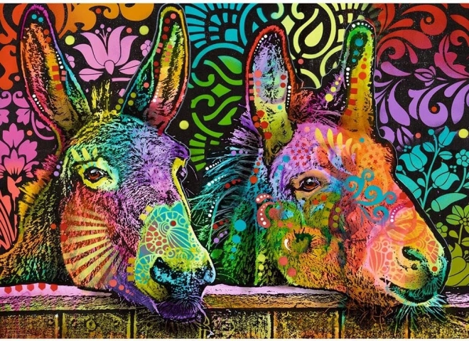 1000-piece Puzzle – Lovestruck Donkeys (Jelly Pets) – Heye