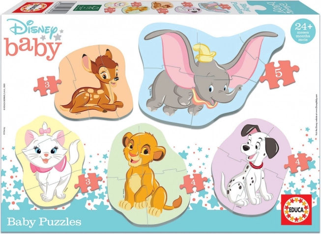 Educa бебешки пъзел Disney животни 5в1 (3–5 части)