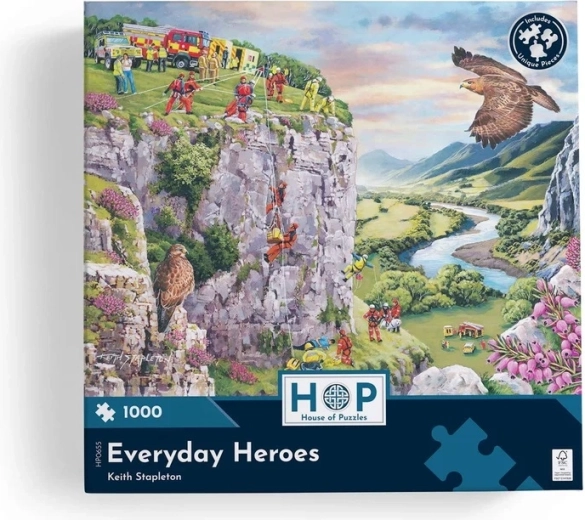 Exciting mountain rescue scene