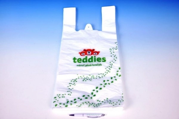 T-shirt style polyethylene bags 28 × 57 cm, 50 pcs
