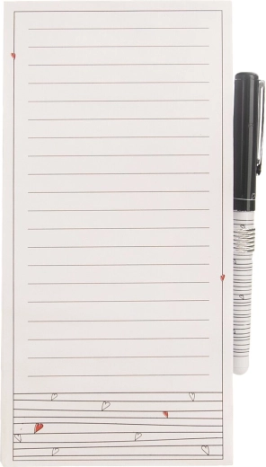 Magnetic Fridge Notepad with Pen – Hearts