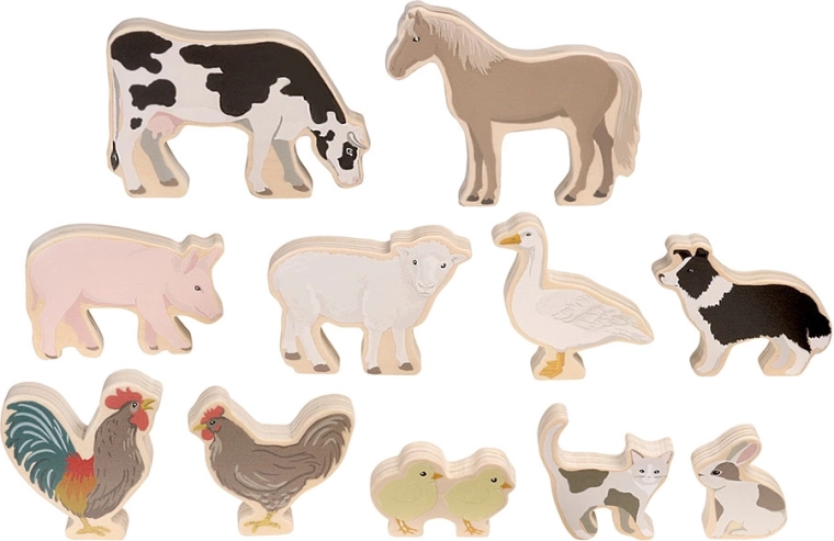 Micki Wooden Farm Animals – Set of 11 Figures