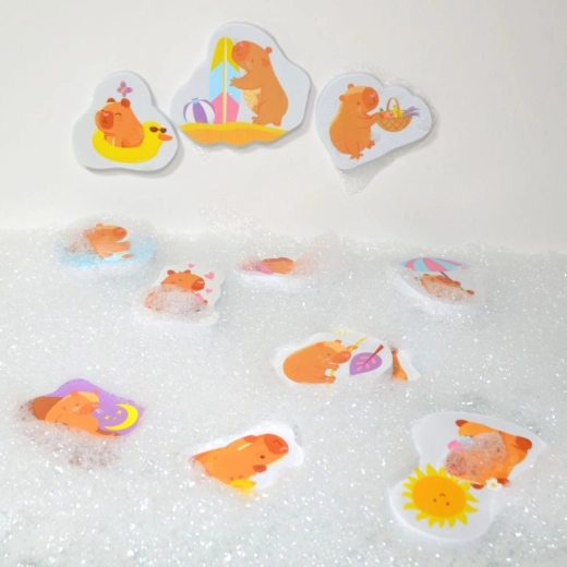 Colorful capybara designs