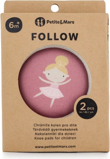 Petite&Mars еластични протектори за колене за пълзене Follow dusty rose