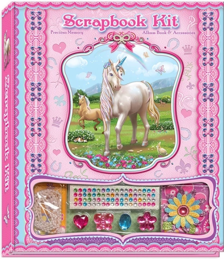 Notebook with accessories - unicorn