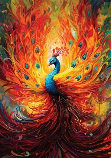 Colorful Peacock Puzzle 1500 pieces ART PUZZLE