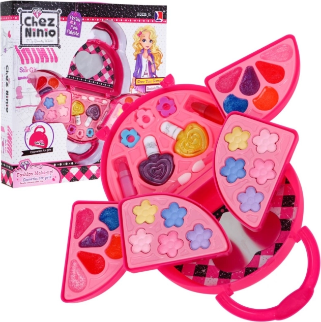 Children's Fold-Out Cosmetic Handbag 5+ – Makeup Set for Eyes, Lips and Nails