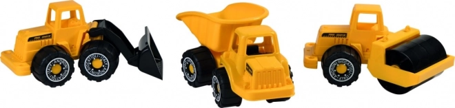 Plastic construction truck for kids’ sandbox play