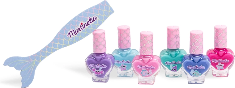 Six colored nail polishes