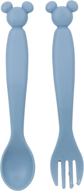 Kids’ plastic cutlery Mickey Mouse (spoon and fork) - 2 pcs