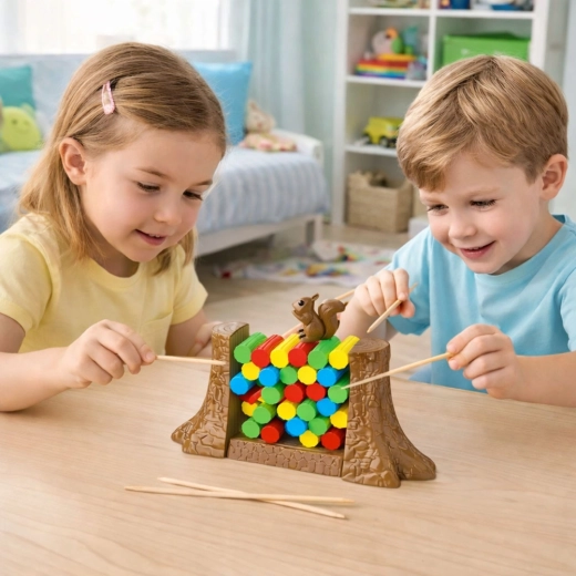 A tense game of dexterity and strategy