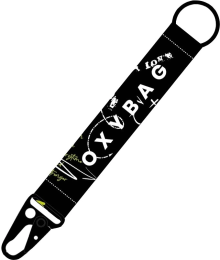 Short fabric keychain with carabiner Rebel