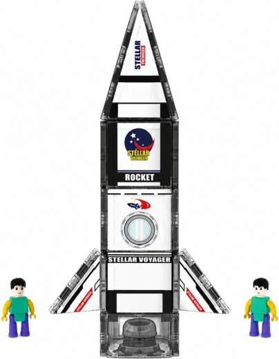 Space rocket made of magnetic pieces