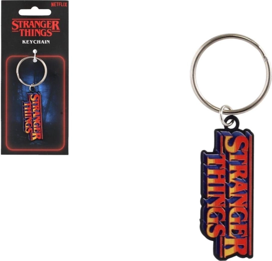 Метален ключодържател Stranger Things с логото WSQK