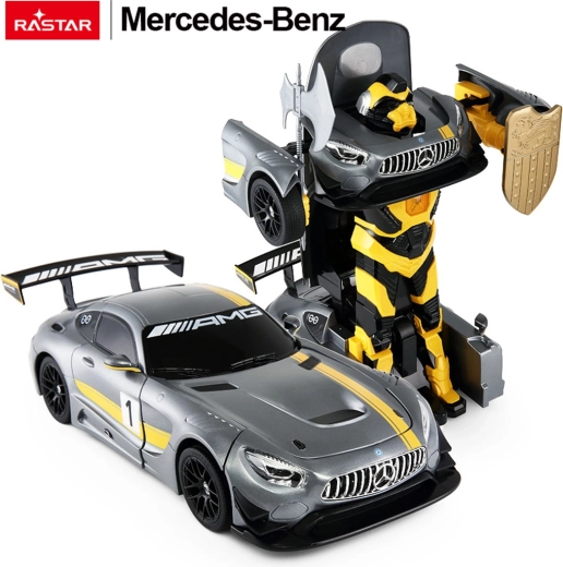 Rastar RC кола и робот 2в1 Mercedes‑AMG GT3 1:14 сива