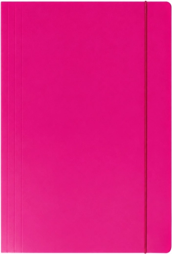 Cardboard folder with elastic band A4+ pink 300 g/m² - 1 piece