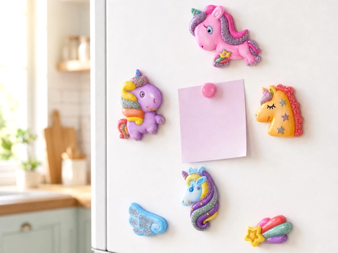 Finished fridge magnets