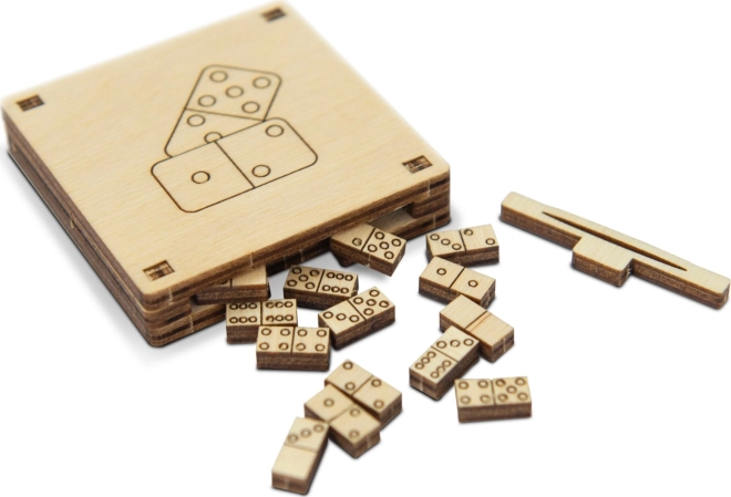 Дървено 3D мини домино WOODEN CITY