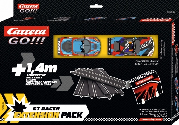 Carrera GO Expansion Set with Straights and GT Cars