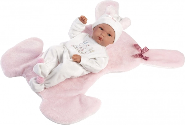 Реалистична кукла New Born – момиченце с изцяло винилово тяло 35 см