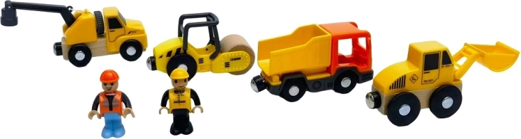 4 construction vehicles for construction-site play
