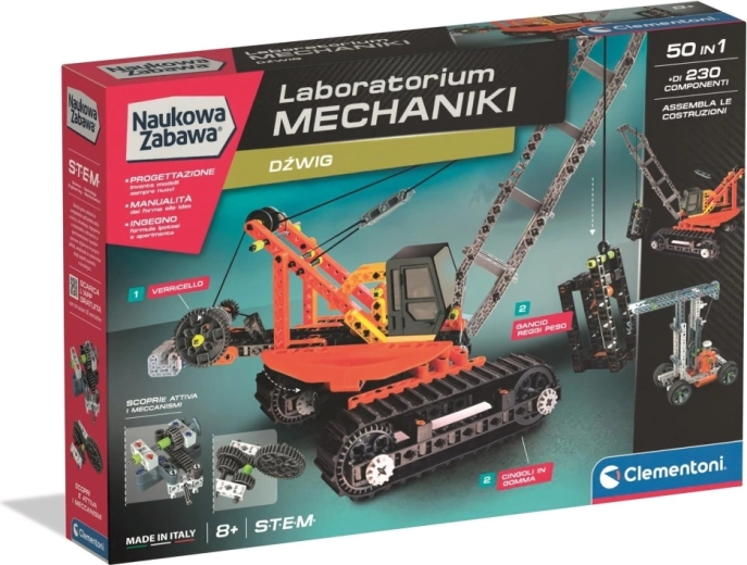 Clementoni Mechanics Laboratory – Crawler Crane Construction Set