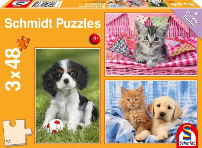Puzzle My Favorite Animals 3x48 Pieces