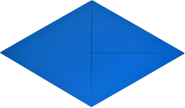 Blue geometric pieces for making patterns