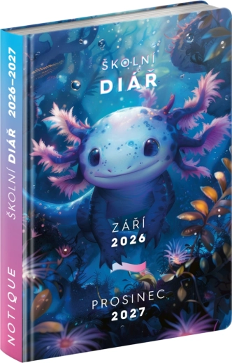 Ученически дневник Axolotl септември 2026 – декември 2027, 9,8 × 14,5 см