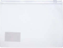 Folder with zipper 20x15 cm - transparent