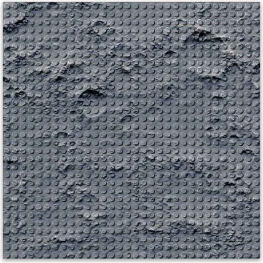 Designer Building Baseplate Moon Landscape 25.5 x 25.5 cm