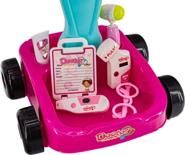 Mobile trolley with compartments for keeping things tidy