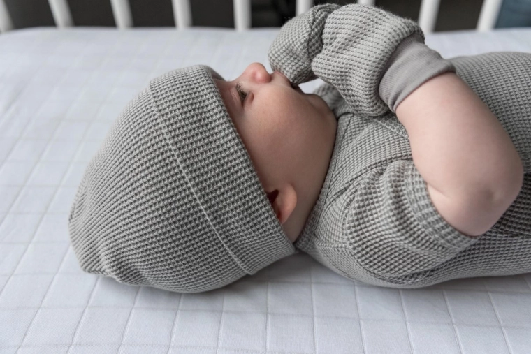 Waffle-textured cotton