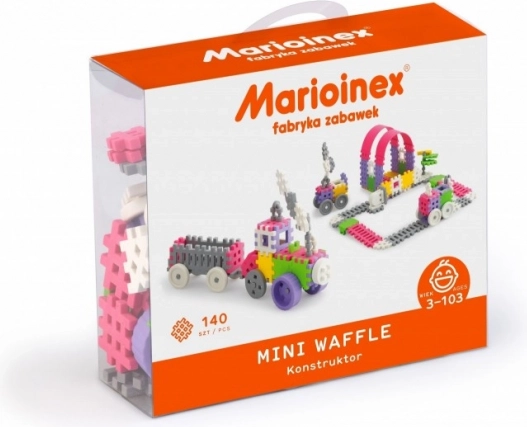 Конструктор Mini Waffle Konstruktor 140 части – розов