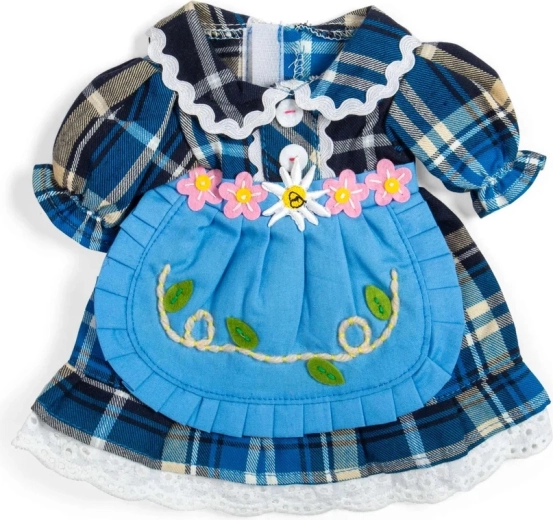 Bigjigs Toys сини карирани рокли за кукла 34 см