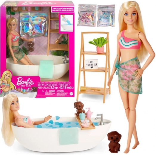 Barbie релакс – баня с конфетена пяна и вана, руса кукла и аксесоари