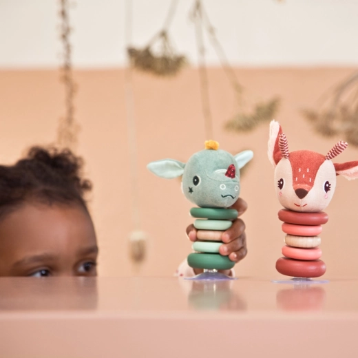 Lilliputiens rocking rattle with suction cup – Red