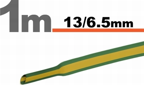 Термосвиваем шлаух жълто-зелен 13 / 6,5 mm