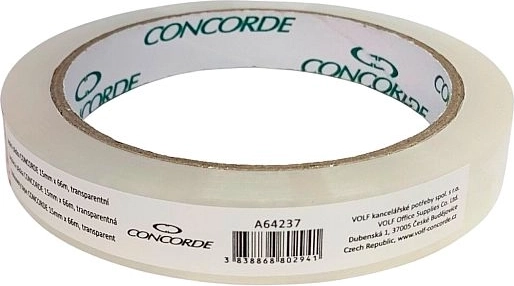 Лепяща лента CONCORDE 15 мм × 66 м, прозрачна