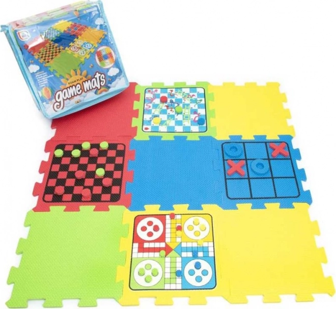 Foam puzzle with board games 26.5 × 26.5 cm