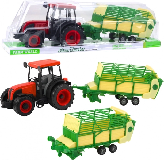 Kids’ tractor with trailer, red 50 cm