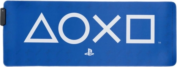 Illuminated gaming desk mat for keyboard PlayStation